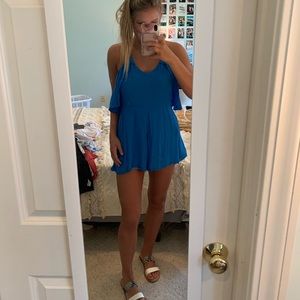 Blue flowy romper!